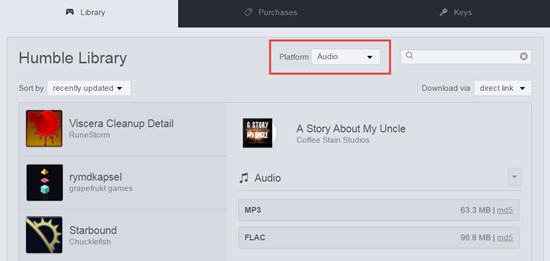 PSA: Check your Humble Bundle Purchases for Hidden Soundtracks